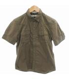 テットオム TETE HOMME ウェスタンシャツ 半袖 刺繍 5 カーキ /OU