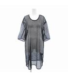 アンテプリマ ANTEPRIMA 美品 メッシュチュニック クルーネック オーバーサイズ 半袖 40 黒 ブラック /AE