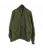 アベイシングエイプ A BATHING APE MA-1 フライトジャケット ブルゾン 長袖 ジップアップ エイプヘッドロゴ L カーキ ■GY11 /MQ