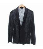 テットオム TETE HOMME カーディガン シアー ノッチドラペル M 紺 ネイビー /JS