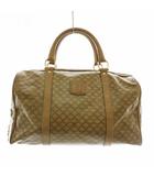 セリーヌ CELINE ボストンバッグ ハンドバッグ ミニ PVC レザー マカダム柄 総柄 ロゴ 茶色 ブラウン /XZ ■GY35