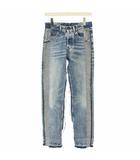 メゾンマルジェラ 1 Maison Margiela 1 マルタンマルジェラ 21SS デニムパンツ ジーンズ ボタンフライ パッチワーク 再構築 水色 ライトブルー S51LA0137 /YT