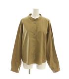 スタジオニコルソン STUDIO NICHOLSON NAUMAN CLEAN TECH COTTON ナウマン クリーン テック コットンバンドカラーシャツ 1 茶 ブラウン /SS ■OS