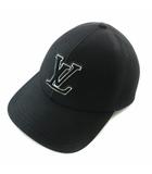 ルイヴィトン LOUIS VUITTON 帽子 キャップ キャンバス シグネチャー LVロゴ 刺繍 ワッペン 黒 ブラック M7282M /XZ ■OH ■GY18