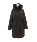Sマックスマーラ 'S Max Mara コート フード ベルト ロング丈 36 XS ダークブラウン /AE ■GY47