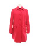 マックスマーラ ウィークエンドライン MAX MARA WEEKEND LINE ステンカラーコート ミドル 背抜き コットン 40 赤 レッド /GV ■GY47