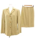 バーバリーズ Burberrys ヴィンテージ セットアップ フォーマル ジャケット 総裏地 シングル スカート シルク 38 S ベージュ 秋冬 /AE ■GY47