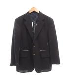 バーバリー BURBERRY テーラードジャケット 紺ブレ ロゴボタン 背抜き シングル 紺 ネイビー 春夏 /AE ■GY47