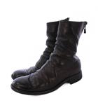 グイディ GUIDI バックジップ ショートブーツ レザー 41.5 ブラック /KH