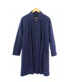 イッセイミヤケ ISSEY MIYAKE カットワークデザインコート ステンカラー アウター ロング丈 フェイクスエード 2 紺 ネイビー IM51FA002 /BB