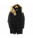 アンダーカバー UNDERCOVER 15AW ペンドルトン PENDLETON モッズコート ロング丈 フード ファー アウター 2 黒 ブラック John JUP9301-2 /AN44