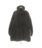 ラルフローレン RALPH LAUREN ギャザーデザインダウンコート アウター ロング L 黒 ブラック /MF ■OS