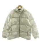 ザノースフェイス THE NORTH FACE カウズ KAWS ヌプシジャケット Retro 1996 Nuptse Jacket ダウンジャケット アウター スタンドネック フード 収納可 総柄 ロゴ XL 白 ホワイト 灰 グレー NF0A7WLU /MP ■GY18