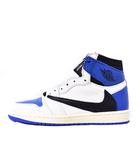 ナイキ NIKE TRAVIS SCOTT × FRAGMENT × NIKE AIR JORDAN 1 HIGH MILITARY BLUE トラヴィス・スコット フラグメント エアジョーダン1 スニーカー US8.5 靑 ブルー DH3227-105