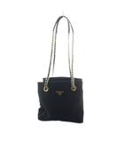 ショルダーバッグ トート 三角ロゴ チェーンショルダー ゴールド金具 黒 ブラック ■GY11 /MQ ■OH