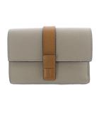 ロエベ LOEWE バーティカル ウォレット スモール 三つ折り財布 ロゴ ベージュ /SR34 ■OH