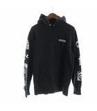 シュプリーム SUPREME 17SS M.C. Escher マウリッツ・エッシャー トレーナー プルオーバー パーカー 長袖 裏毛 フード ロゴ M 黒 ブラック ■GY18 /MQ
