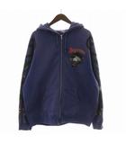 シュプリーム SUPREME 21ss Panther Zip Up Hooded Sweatshirt パーカー スウェット 長袖 パンサー 裏起毛 ジップアップ ラインストーン L 紫 パープル /XZ ■GY18