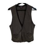 レイヤードベスト ジレ 二重 46 チャコールグレー 黒 ブラック