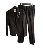 美品 3点セット スーツ セットアップ 3ピース テーラードジャケット ベスト ジレ パンツ スラックス 1 約S ブラック