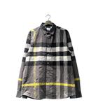 バーバリー BURBERRY 23SS カジュアルシャツ チェック コットン 長袖  XL グレー 黄 イエロー 8065202