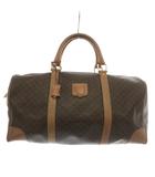 セリーヌ CELINE ボストンバッグ 旅行カバン PVC レザー マカダム柄 総柄 ロゴ 茶色 ブラウン /XZ ■OH ■GY13