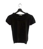 エムプルミエ M-Premier ニット カットソー 半袖 34 黒 ブラック ■TC