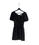 ギルドプライム GUILD PRIME ワンピース ミニ 半袖 34 黒 ブラック ■TC