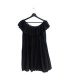 コルテスワークス CORTES WORKS ワンピース ミニ フレンチスリーブ 38 黒 ブラック ■TC