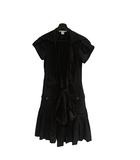 ダイアンフォンファステンバーグ DIANE von FURSTENBERG ワンピース ロング フレンチスリーブ ベルト付き 2 黒 ブラック ■WGA