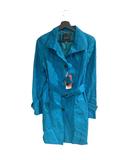 ボッシュ BOSCH タグ付き ステンカラーコート ミドル丈 ベルト付き 36 青 ブルー ■WGA