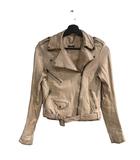 シシ sisii ライダースジャケット ダブルジップ ベージュ ■WGA