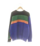 24SS コットンクルーネックスウェット トレーナー 切替 3 マルチカラー /DF ■OS ■SH