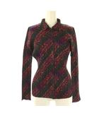 プリーツプリーズ PLEATS PLEASE イッセイミヤケ チェック柄プリーツシャツ 長袖 3 マルチカラー /DF ■OS