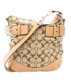 コーチ COACH F03574 シグネチャー ショルダーバッグ 斜め掛け クロスボディ キャンバス ロゴ 茶 ブラウン /GV ■GY18