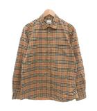バーバリー ロンドン BURBERRY LONDON シャツ シンプソン ノバチェック 総柄 L 長袖 ベージュ /AE ■GY11