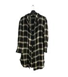 バジーレ BASILE 28 カーディガン ガウン チェック 9 黒 ブラック 白 ホワイト  ■WGA