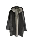 セオリーリュクス theory luxe コート フード リバーシブル アンゴラ混 38 グレー ■WGA