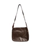 マックスマーラ MAX MARA ショルダーバッグ レザー 羊革 シープスキン 焦げ茶 ダークブラウン ■WGA