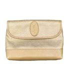 イヴサンローラン YVES SAINT LAURENT ポーチ ロゴ ベージュ ■WGA