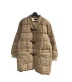 ダックス DAKS ダウンコート チェック ミドル丈 トグルボタン ベージュ ■WGA