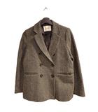 スローブ イエナ SLOBE IENA テーラードジャケット ダブル グレンチェック チャコールグレー