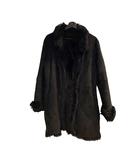 ストラネスガブリエルストレーネ STRENESSE GABRIELE STREHLE ムートンコート ラム  裏ファー 36 黒 ブラック ■WGA