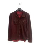 ハイダウェイ ニコル HIDEAWAYS フロッキープリントストレッチシャツ 長袖 46 赤 レッド ■WGA