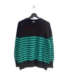 イエナ IENA ニット セーター ウール ボーダー 黒 ブラック 緑 グリーン ■WGA