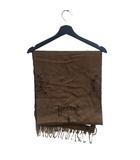 ハロッズ Harrods ストール スカーフ ウール 茶 ブラウン ■WGA