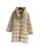 クイーンズコート QUEENS COURT ダウンコート ショールカラー フェザー ミドル丈 1 アイボリー ■WGA