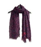 ルイヴィトン LOUIS VUITTON カシミヤ シルク カシシル エトール レオパード柄 ストール ショール マフラー 赤系 レッド ☆AA★