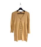 バーバリー ロンドン BURBERRY LONDON カーディガン 長袖 ラメ 5 黃 イエロー ■WGA