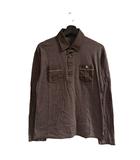 バーバリーブラックレーベル BURBERRY BLACK LABEL ポロシャツ 長袖 3 グレー ■WGA